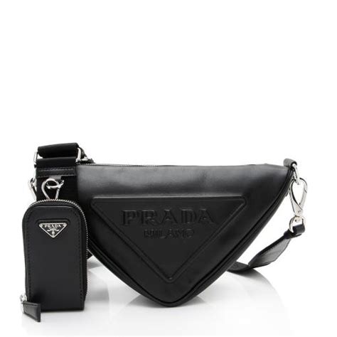 prada logo triangle dupe|prada triangle logo crossbody bag.